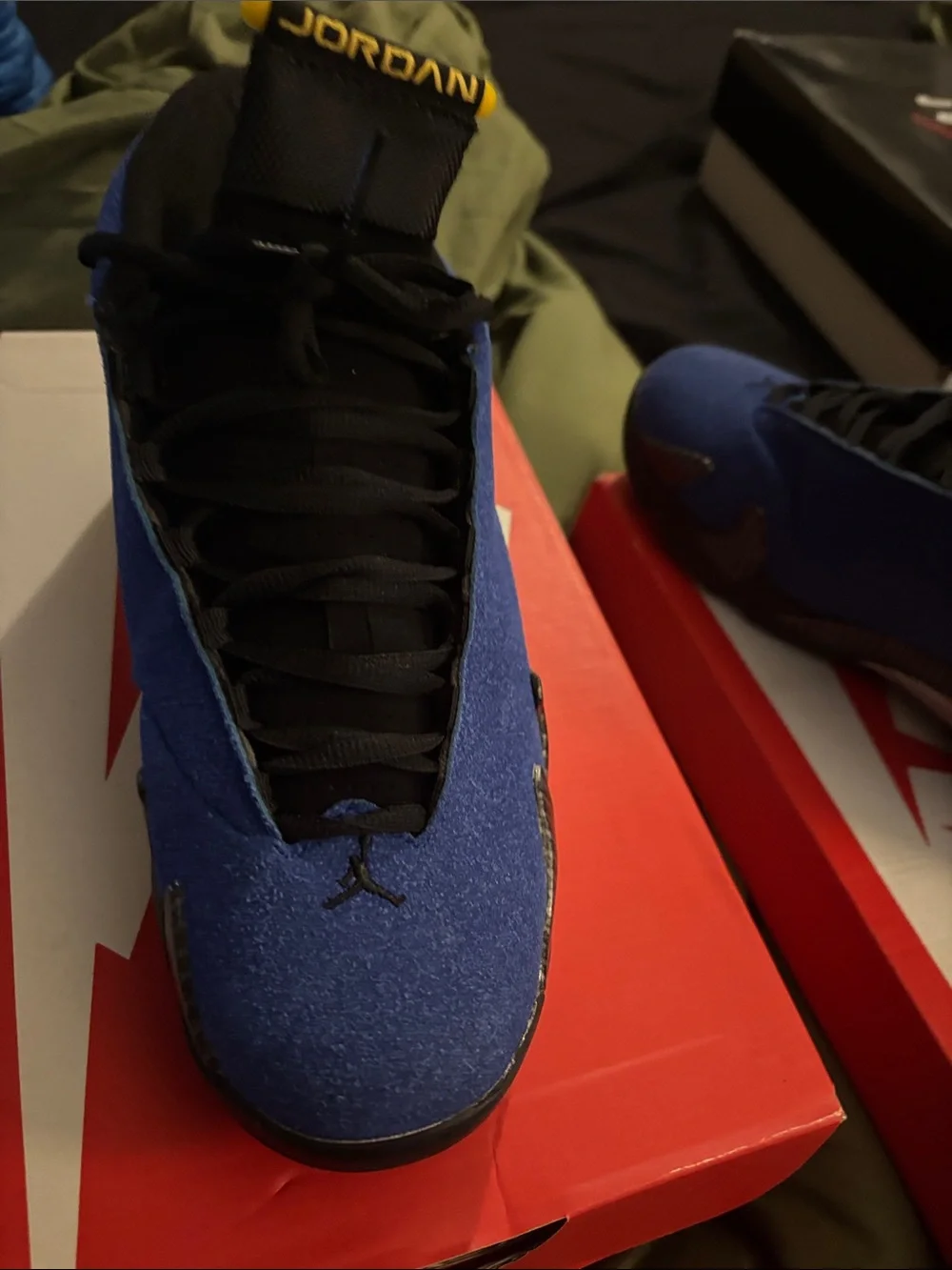 Jordan Men’s Sneakers in Blue with Yellow Accents